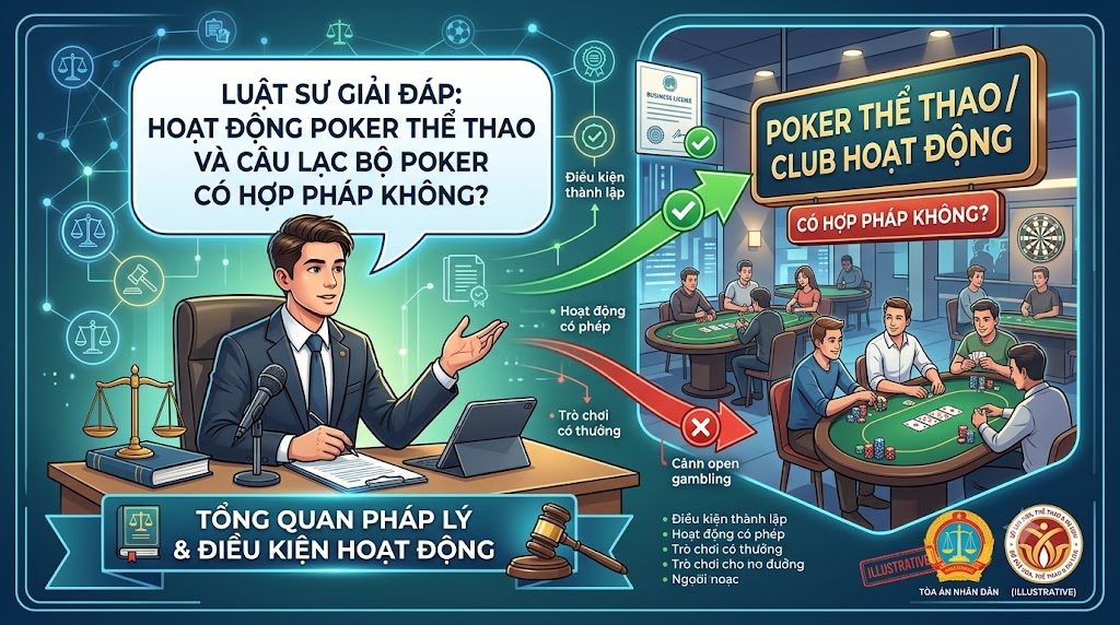 Luật sư giải đáp: Hoạt động Poker thể thao và câu lạc bộ Poker có hợp pháp không?